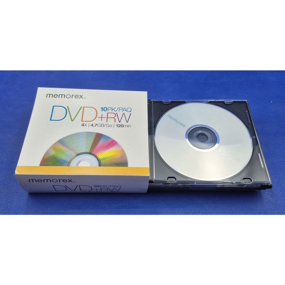 7-Count Memorex DVD+RW 4.7GB Discs UNUSED